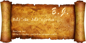 Béda Jácinta névjegykártya